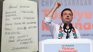 İmamoğlu'nun gözaltı sonrası mesajı: "Önce Allah'a, sonra milletimize emanetim"