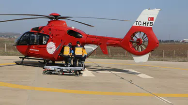 Kalp krizi geçiren kadın, Diyarbakır’a ambulans helikopterle sevk edildi