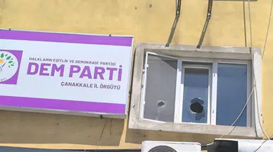 Çanakkale’de DEM Parti binasına taşlı saldırı gerçekleşti