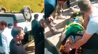 Hakkari’de öğrenci servisi kaza yaptı: 13 yaralı