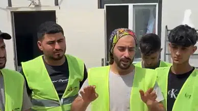 TOKİ inşaatında çalışan işçiler, iki aydır maaş ödemesi alamadıklarını belirterek eyleme geçti.