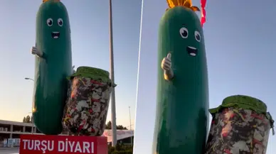 AKP’li belediyeden Çubuk’a "hıyar" heykeli
