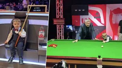 İki yaşındaki çocuk bilardo vuruşlarıyla Guinness'e girdi