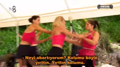 Survivor'da Nagihan, kadın yarışmacıyı hastanelik etti