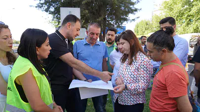 Diyarbakır’da eş başkanlar yol çalışmalarını inceledi