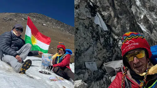 Kürt dağcı Muhammed Bawker, 70. yaşını Himalayalar’da 5 bin 643 metrede kutladı