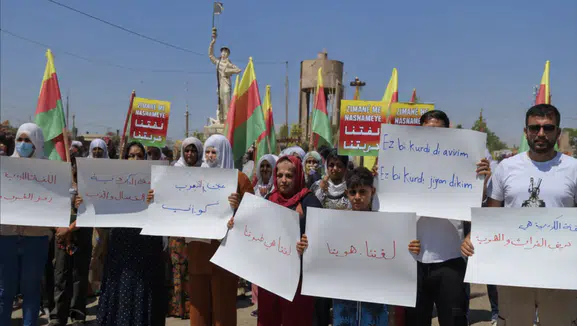 Rojava’da protesto: Kobani  ‘Ayn el-Arab’ olamaz