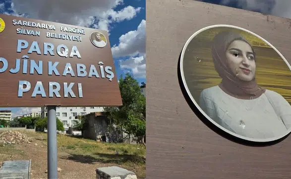 Silvan’da Rojin Kabaiş Parkı Tabelasına Silahlı Saldırı