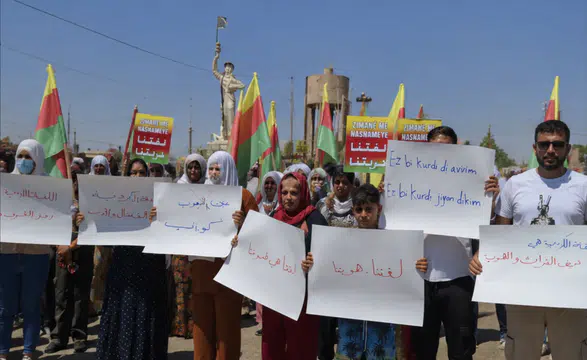 Rojava’da protesto: Kobani  ‘Ayn el-Arab’ olamaz