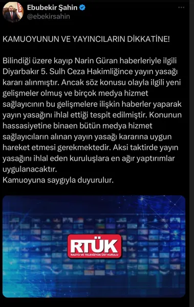Amedtimes Rtuk Narin Uyari