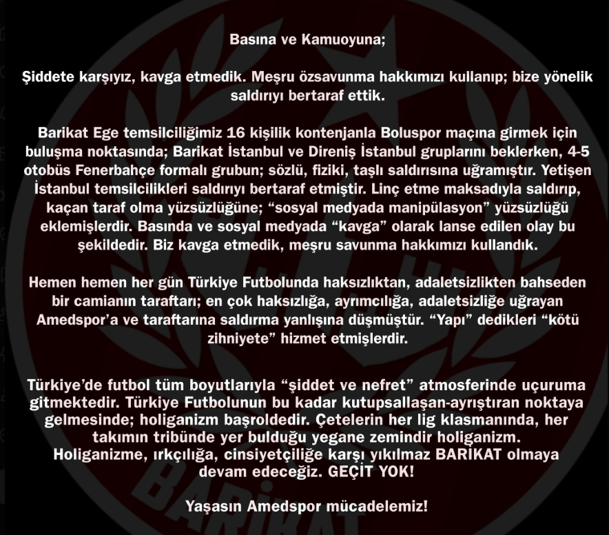Amedspor Barikat Ege'den Açıklama21