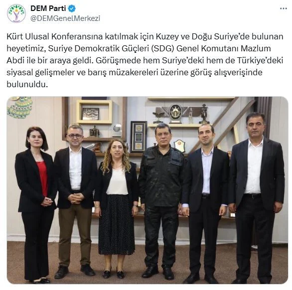 Dem Parti Heyeti Mazlum Abdi Ile Gorustu