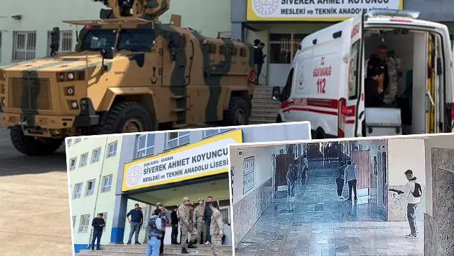 Son dakika... Siverek'te lise önünde silah sesleri: Yaralılar var! Vali:  Saldırgan hayatına son verdi | Görüntüler ortaya çıktı: 'Hazır olun' diye  mesaj atmış