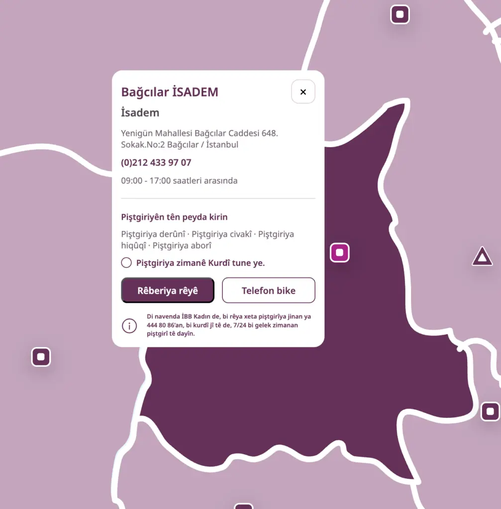 JinMap: İstanbul'da Kürt kadınları belediyelerden Kürtçe destek alamıyor | Niha+
