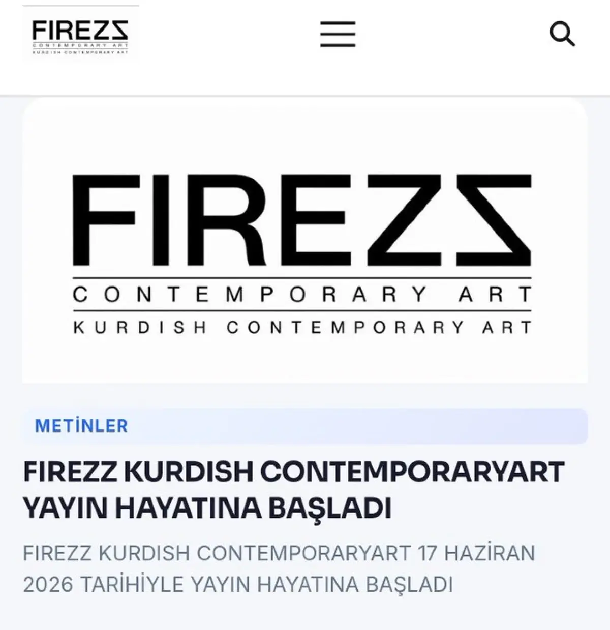 FIREZZ YAYIN HAYATINA BAŞLADI haberi