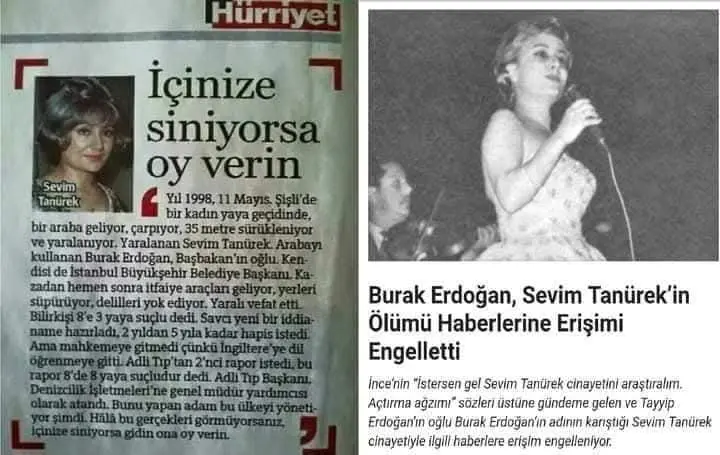 SevimTanürek #AyşeSevimTanürek #16Mayıs1998 #16Mayıs #Cinayet #CavitÜrek #AhmetÜrek Türkiye'nin 27 Yıl önceki hali neyse, bugün de bu. Hangi ülke de ehliyetsiz bir sürücü, bir kişiye çarparak ölümüne neden olduktan hemen sonra ehliyet sahibi