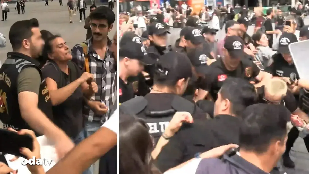Odatv on X: "Çağlayan'da gerginlik... İstanbul'da Çağlayan Adliyesi önünde,  'Ailem Güvende' operasyonundaki LGBT gözaltılarıyla ilgili yapılmak istenen  basın açıklamasında gerginlik yaşandı. https://t.co/P8C5YymiFd" / X